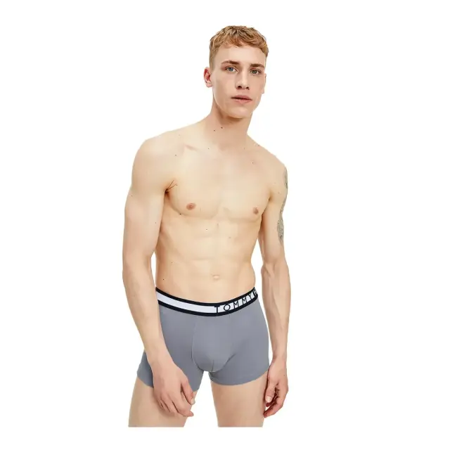 Tommy Hilfiger Ανδρικό Boxer Organic Logo Trunks - Τριπλό Πακέτο, Χρώμα Desert Sky-Sublunar-Primary Re - S 2
