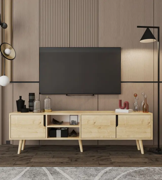 Έπιπλο Τηλεόρασης FLEBRO Sapphire Δρυς 3