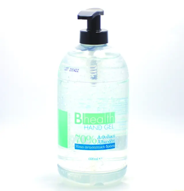 B Health Hand Gel Αντισηπτικό χεριών 70% Αιθυλική Αλκοόλη Με Αντλία 600ml