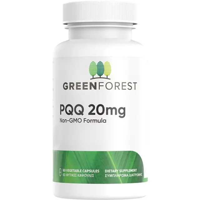 Green Forest PQQ 20mg Συμπλήρωμα για την Μνήμη & τη Συγκέντρωση 60 φυτικές κάψουλες