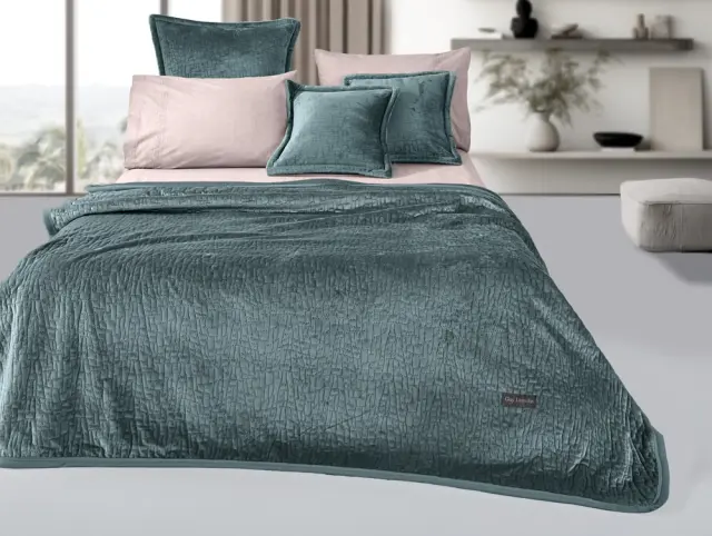 ΚΟΥΒΕΡΤΑ ΜΟΝΗ ΣΕΤ 2ΤΜΧ BOLZANO EMERALD 160X220 GUY LAROCHE