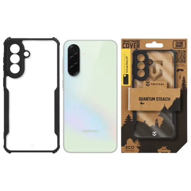 Tactical Quantum Stealth Cover for Samsung Galaxy A37 Clear/Black 3