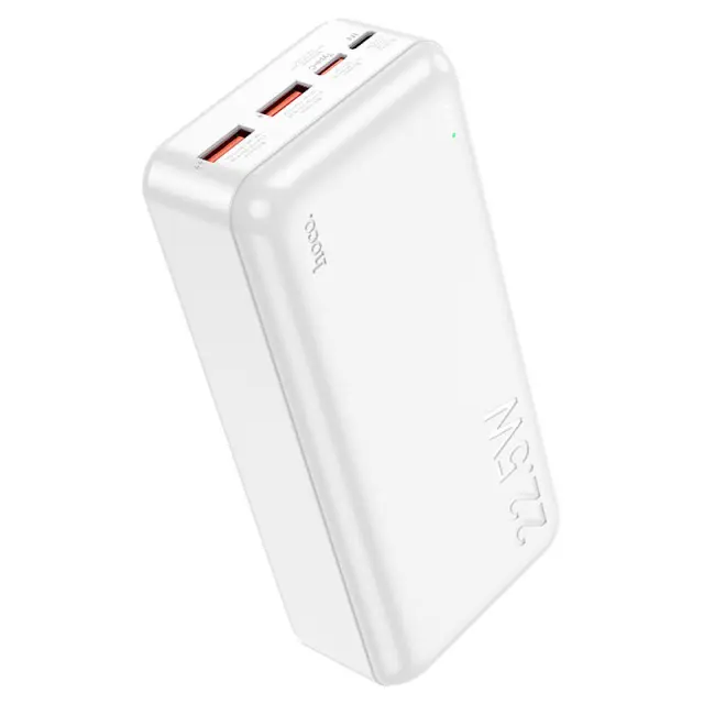 Hoco Power Bank 30000mAh με Θύρες USB-A, USB-C Power Delivery Άσπρο J101B