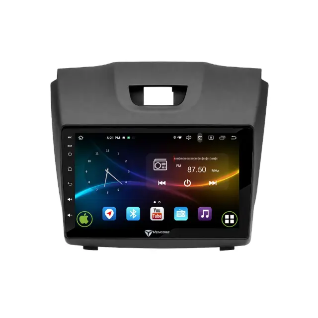 VenCore Οθόνη Multimedia Android 15 9" 9109A MTK6762 Octa-Core 2GB/32GB IPS με Πρόσοψη, CarPlay, Android Auto και Υποστήριξη Κάμερας Οπισθοπορείας AHD για Isuzu D-MAX 2012-2019 – Μαύρη (3236-10007-0588B) 2