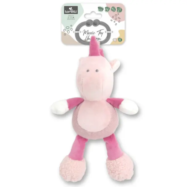 Βελουτέ Κρεμαστό με Μουσική Lorelli Unicorn Pink Natural 10191440007
