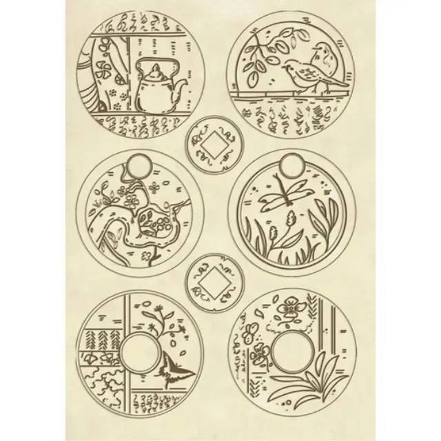 Ξυλάκια διακοσμητικά A5, Stamperia, Oriental Garden