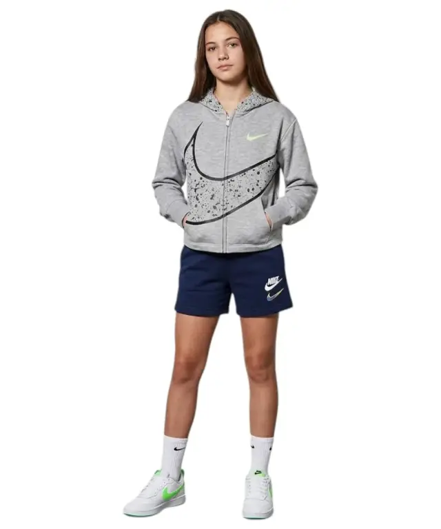 Nike - Παιδική Μπλούζα Φούτερ Cardigan Splatter 36J287-063 Γκρι - 6 ετών 3