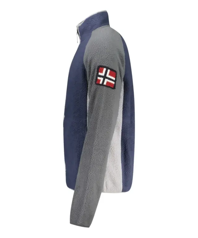 Norway Nautical School - Ανδρική Ζακέτα Φούτερ Fleece 859503-NAVY Μπλε 2