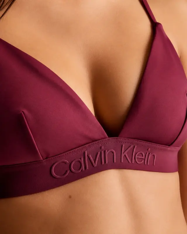 Calvin Klein Γυναικείο Top Τριγωνάκι Μπορντό Bikini - S 3