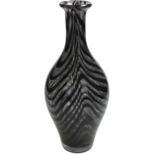 Βάζο Μαύρο Γυαλί 14x14x32.5cm