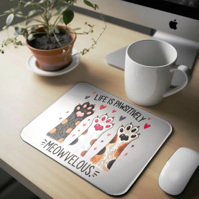 Mousepad cat A13 Διαστάσεις: 22cm(μήκος) x 18cm (ύψος)