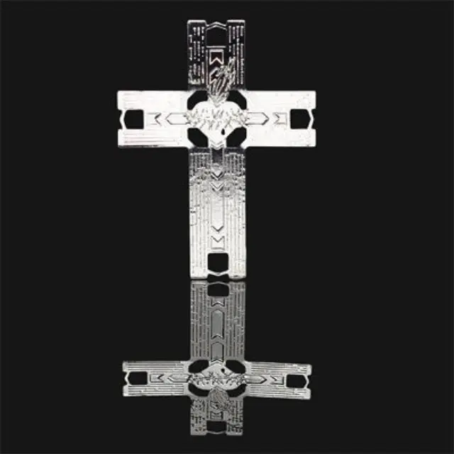 Σταυρός Forever Silver Barbed Flaming Heart 41x31mm - 1τεμ