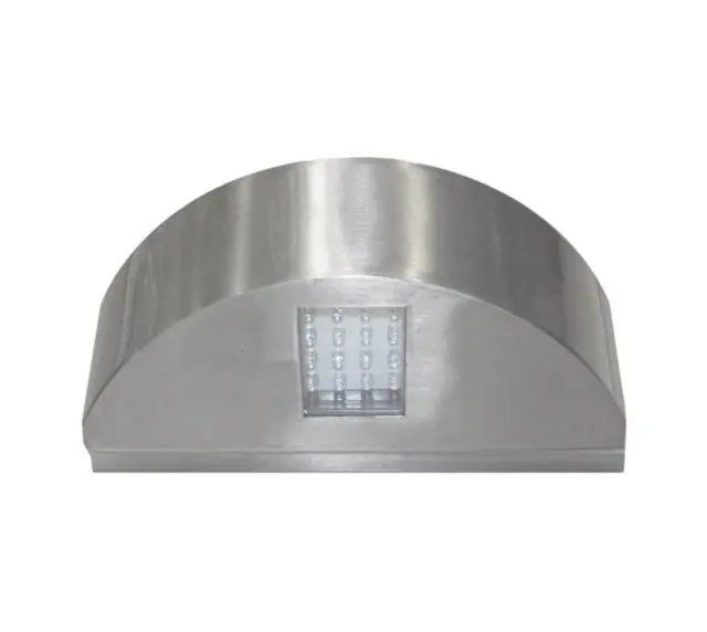 LED ΦΩΤ.ΔΙΠΛΟ ΗΜΙΚΥΚΛΙΟ ΕΠΙΤΟΙΧΟ ΑΛΟΥΜΙΝ 3.3W ΨΥΧΡΟ ΣΑΤΙΝΕ