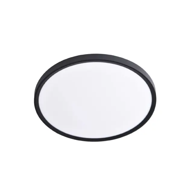 Inlight Πλαφονιέρα οροφής LED 40W 3CCT (by switch on base) σε μαύρη απόχρωση D:50x2,5cm (42036-B-Black)