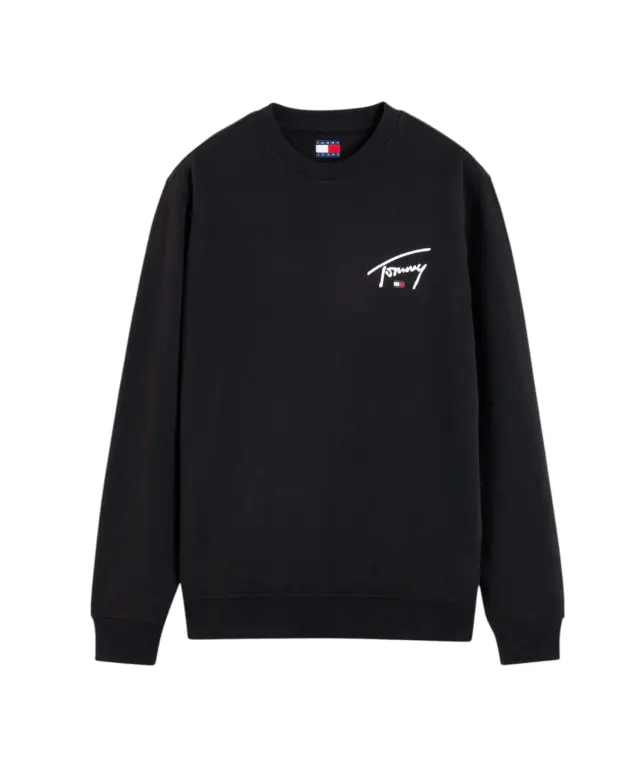 Tommy Hilfiger - Ανδρικό Φούτερ TJM Entry Signature Regular Fit DM0DM23589-BDS Μαύρο