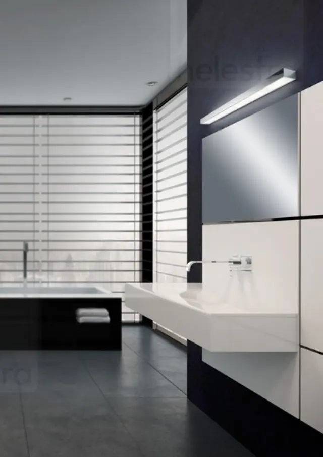 THEIA Φωτιστικό Τοίχου LED Chrome IP44 25W 2900K 900mm Χρώμιο 2