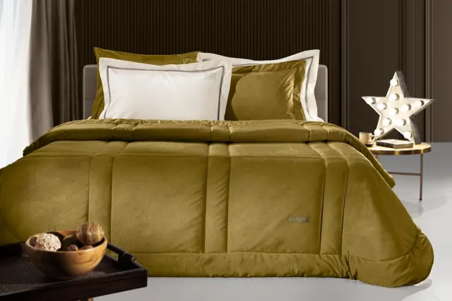 ΠΑΠΛΩΜΑ ΜΟΝΟ(180x220) CRYSTAL VELVET GOLDEN GUY LAROCHE