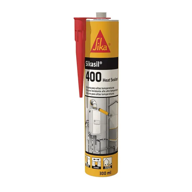 SIKA Sikasil® 400 Heat Sealant Σφραγιστικό σιλικόνης υψηλών θερμοκρασιών φύσιγγα 300ml Κόκκινο / 96.639267