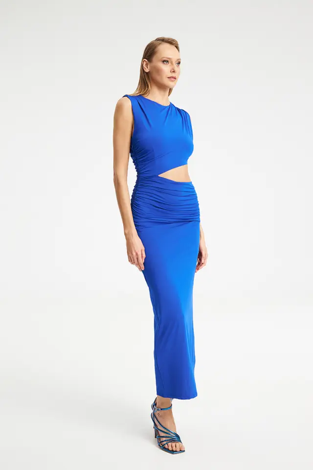 Maxi Φόρεμα με Cut-Out & Draped Σιλουέτα ADELINE DRESS - XS 3