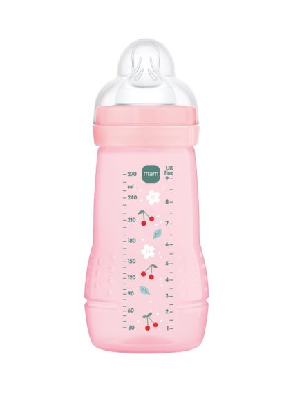 Mam Πλαστικό Μπιμπερό Easy Active Κατά των Κολικών με Θηλή Σιλικόνης 270ml για 2+ μηνών