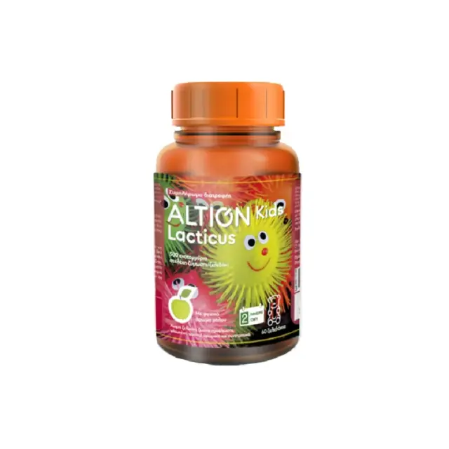 ALTION KIDS Lacticus Συμπλήρωμα Διατροφής με Προβιοτικά & Γεύση Πράσινου Μήλου για Παιδιά 3+ Ετών 60 Ζελεδάκια
