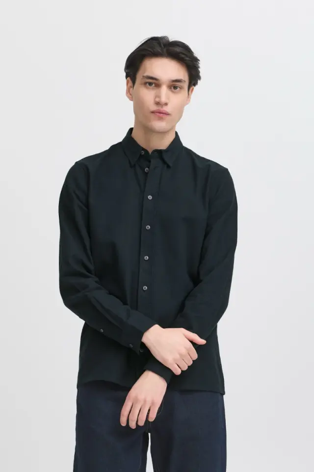 Casual Friday Ανδρικό ARSEN Πουκάμισο – Dark Navy Melange - XXL