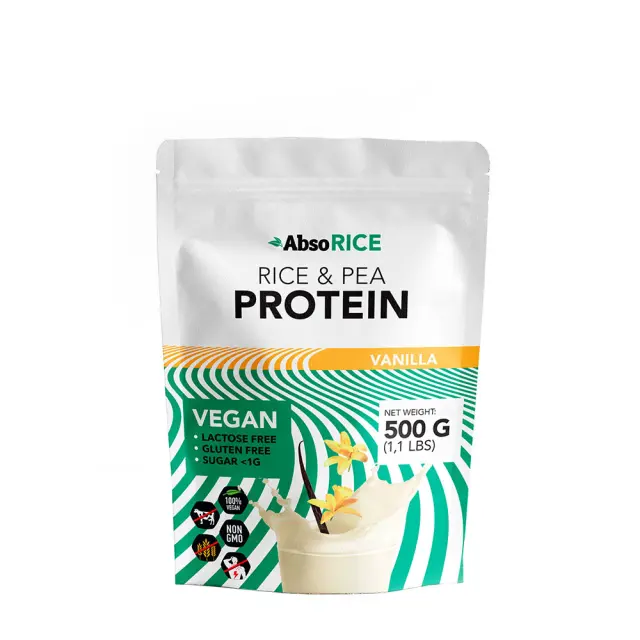 AbsoRICE Rice & Pea Protein - Vegan Protein Powder vanilla, 500-g