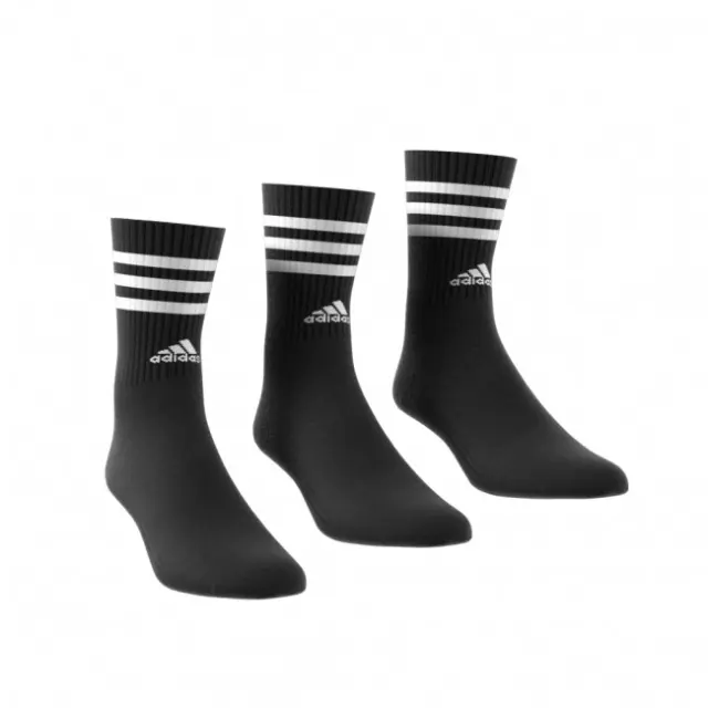 adidas Sportswear Adult 3Stripes Sportswear Cushioned Crew 3 Pair Socks Μαύρο IC1321 (adidas Sportswear) - Small 2