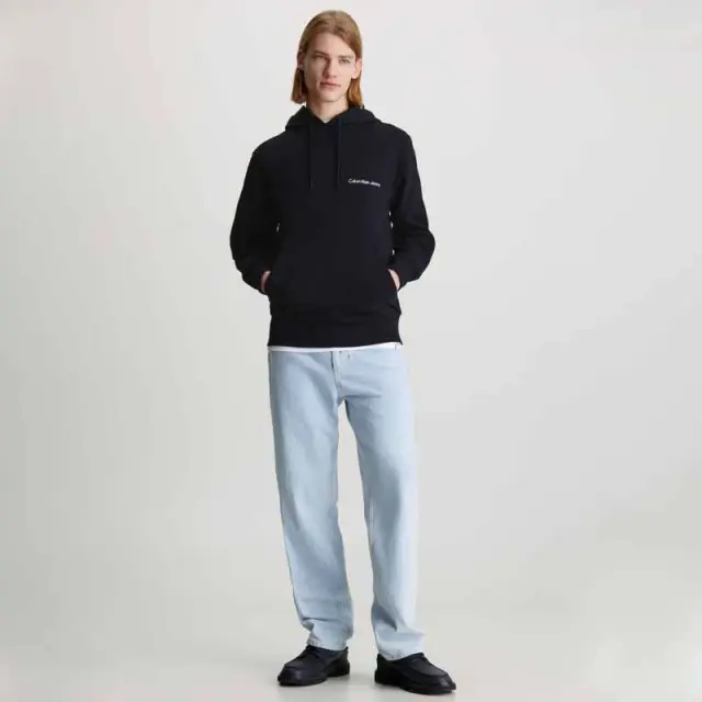 Calvin Klein - Institutional Ανδρικό Φούτερ Regular Fit J30J324620-BEH Μαύρο - 2XL 3