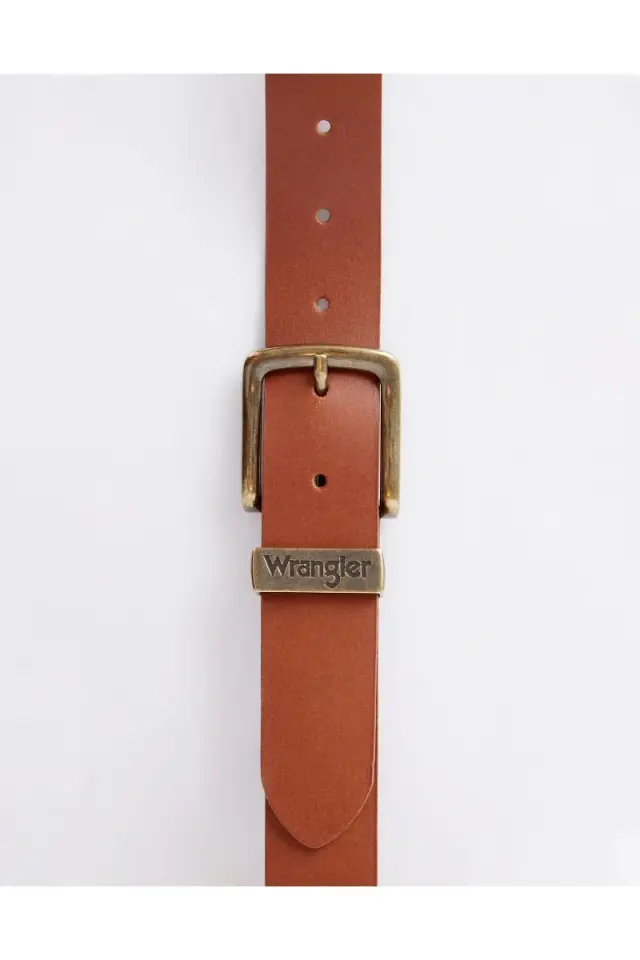 Wrangler METAL LOOP W0080US6K Δερμάτινη Ζώνη - Cognac - 100 2