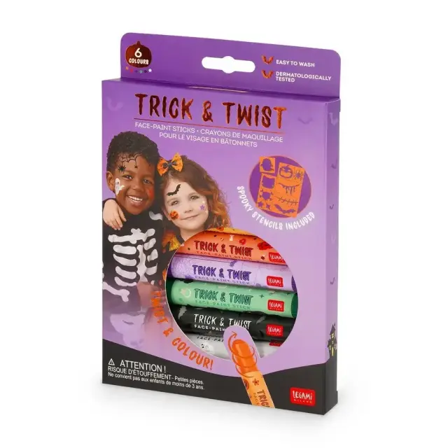 Set of Six Face-Paint Sticks Trick & Twist (Legami)