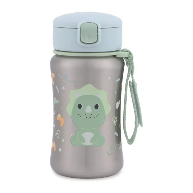 Skip Hop Besties Squad Ανοξείδωτο Παγούρι με Καλαμάκι 350ml Dino Green