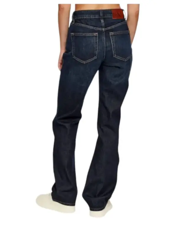 Calvin Klein - Γυναικείο Παντελόνι Jean Ck Oxbow Straight fit High Rised LV047B911G-VS2 Μπλε Σκούρο 2