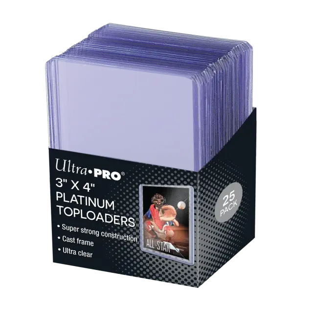 UP - 3" X 4" Ultra Clear Platinum Toploader 25ct
