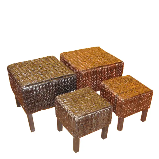Σκαμπό Willow Με Πόδια Καφέ 42x42x41cm