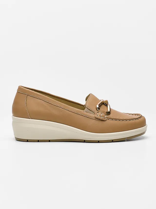 Imac Μοκασίνια-Loafers Γυναικείο δέρμα Μπεζ IMA/755220 CAMEL 3