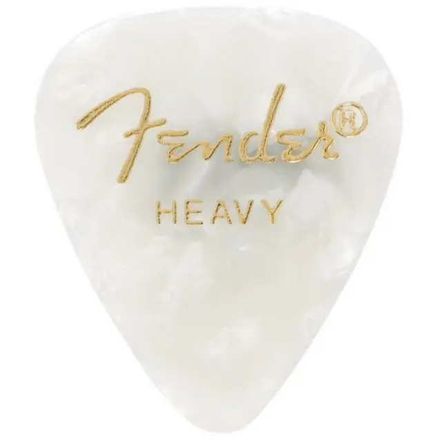 Fender White Moto Πέννες Heavy (12 τεμάχια)