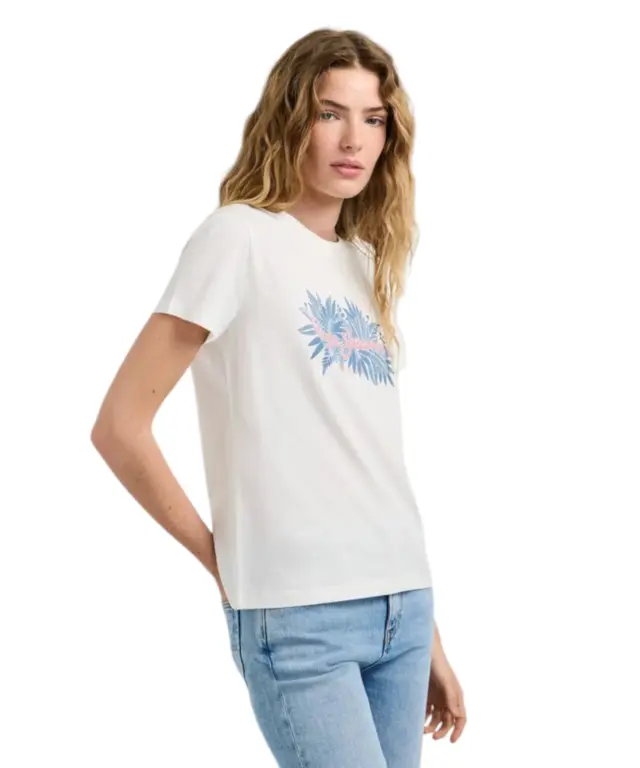 Pepe Jeans - Γυναικείο T-Shirt printed floral logo Christina PL5000237-808 Λευκό 2
