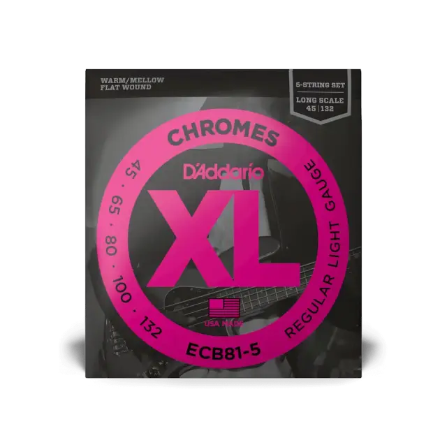 D'Addario ECB81-5 Chromes Χορδές 5άχορδου Ηλεκτρικού Μπάσου 45-132