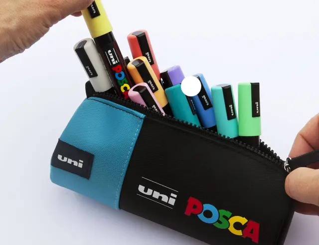 Κασετίνα Posca με διαστάσεις 20x8cm - Δεν περιλαμβάνονται μαρκαδόροι - ΜπλεPC PENCIL CASE BLUE 2