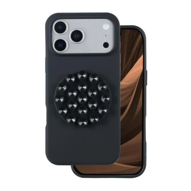 Θήκη Silicon & PC inos Apple iPhone 17 Pro Max με Suction Cup Μαύρο N70864