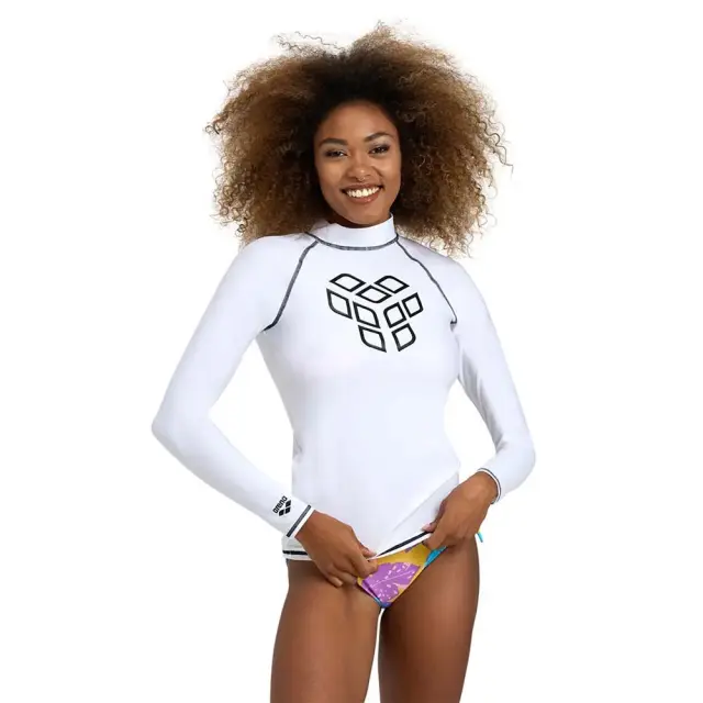 Arena Women's Rash Longsleeve UV Protection Swim Suit Vest Άσπρο 006289-150 (Arena)