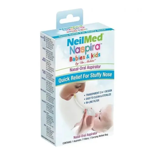 NeilMed Naspira Babies & Kids Ρινικός Αποφρακτήρας και 7 Ανταλλακτικά Φίλτρα για Βρέφη και Παιδιά