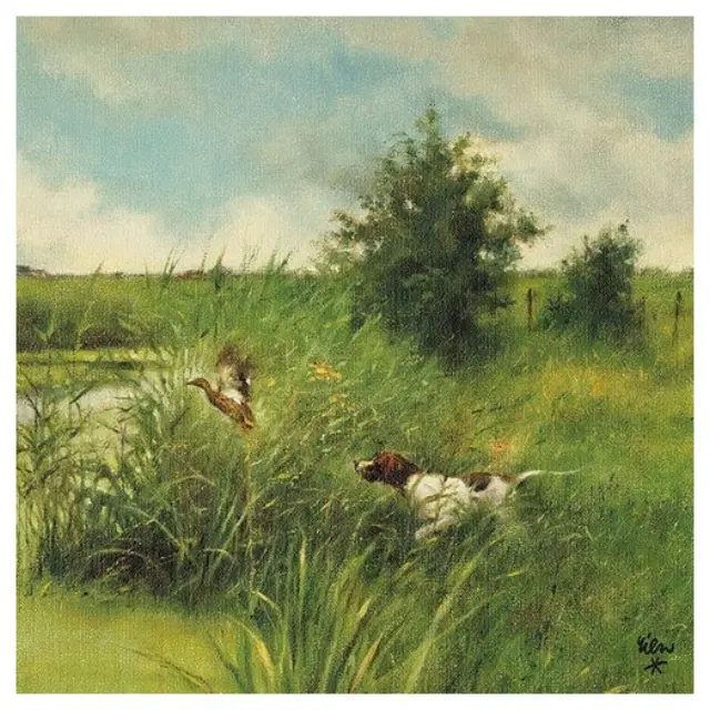 Χαρτοπετσέτα για Decoupage, Dogs Hunt Ducks, 1 τεμ