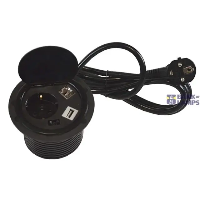 Extension buil-in table Cadmus Socket+USB+RJ45 4028