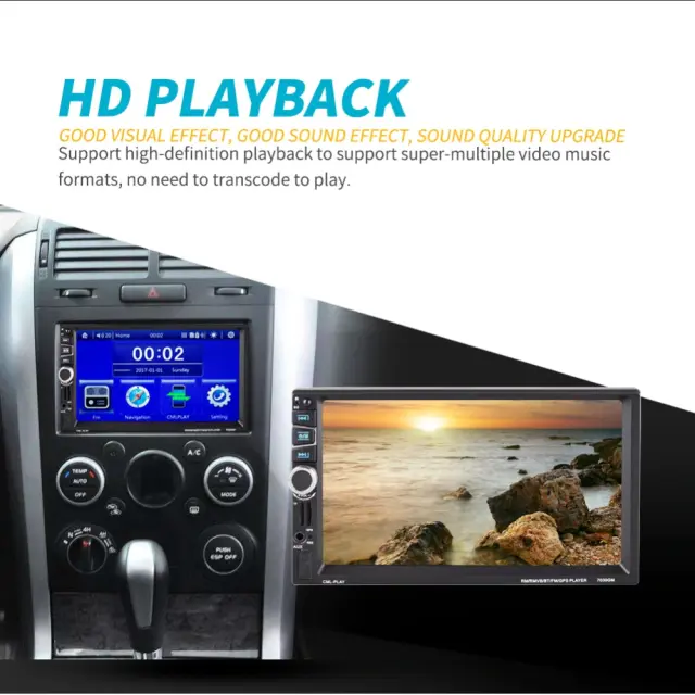 Ηχοσύστημα αυτοκινήτου 2DIN 7030GM με οθόνη 7" GPS MP5 player OEM 2