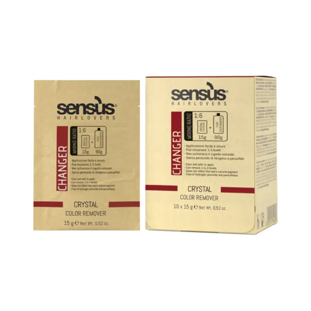 Crystal Color Remover 10 x 15g - Θεραπεία αφαίρεσης χρωμάτων οξείδωσης από τη Sensus