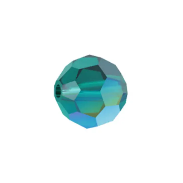 Swarovski 5000 Faceted Round Emerald AB 6mm - 10τεμ