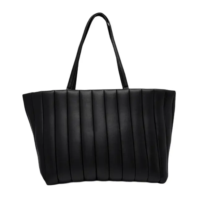 Tommy Hilfiger Γυναικεία Μεγάλη Τσάντα Ώμου TH Grace Tote Μαύρη 2