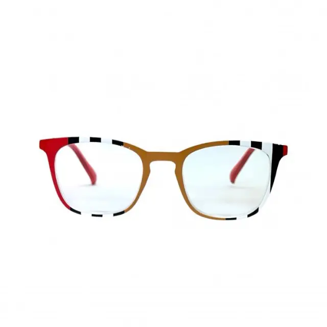 Frog Optical Γυαλιά Πρεσβυωπίας F309 σε Τετραχρωμία Κόκκινη-Λευκή-Μάυρη-Κίτρινη +2.00